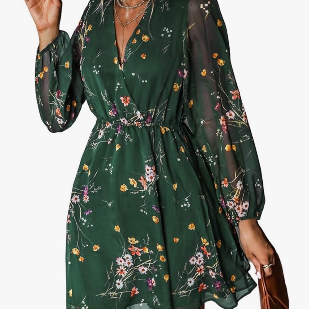 Floral Green Summer Dress
